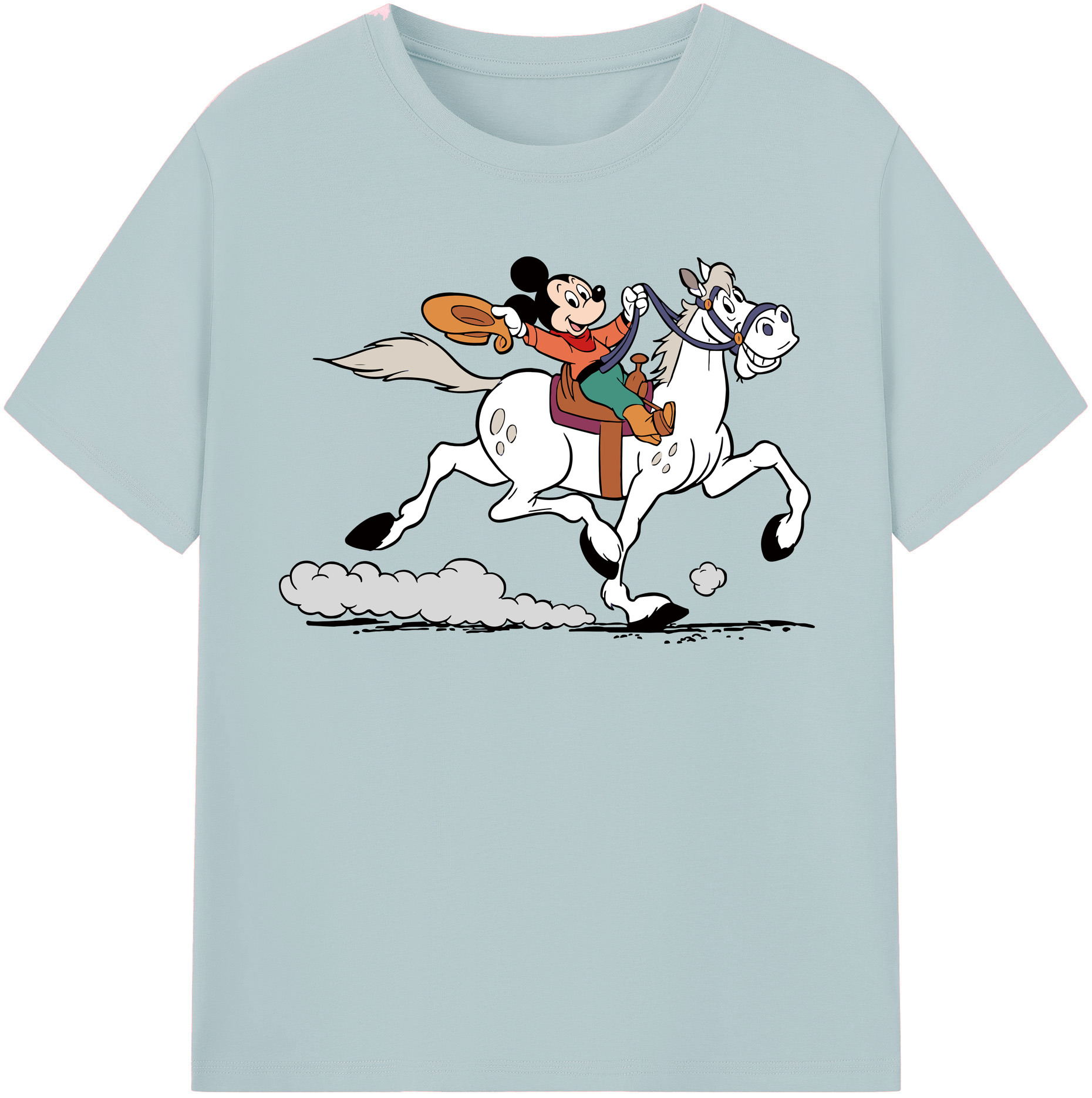 （画像用） ミッキーマウス Mickey Mouse 綿100％半袖Tシャツ（フロントプリント）